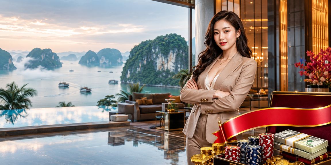 Người dùng Việt Nam trải nghiệm giải trí trực tuyến với cảnh Vịnh Hạ Long trong nền