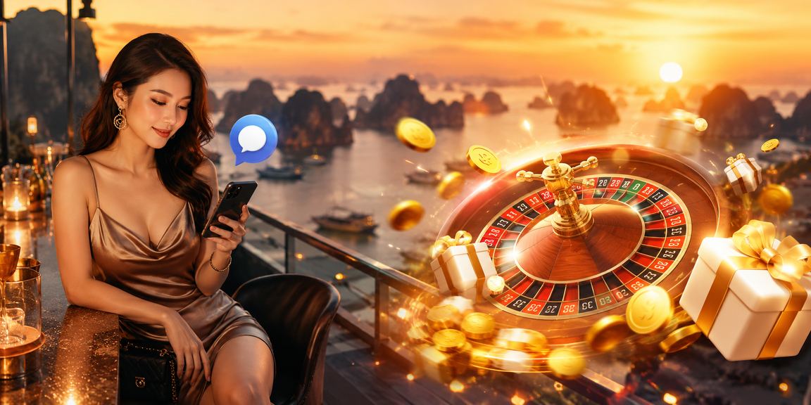 Du khách tại vịnh Hạ Long tham gia jackpot và roulette trực tuyến trên điện thoại trong chuyến du lịch