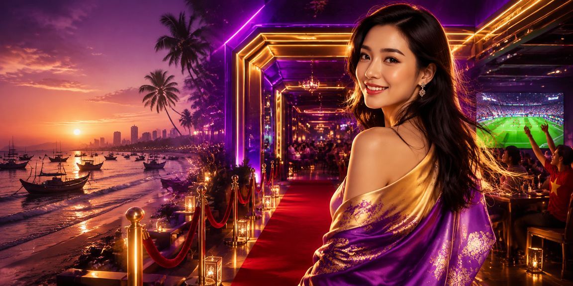 Người dùng kiểm tra kèo cá cược trên điện thoại tại bãi biển Mũi Né vào buổi chiều